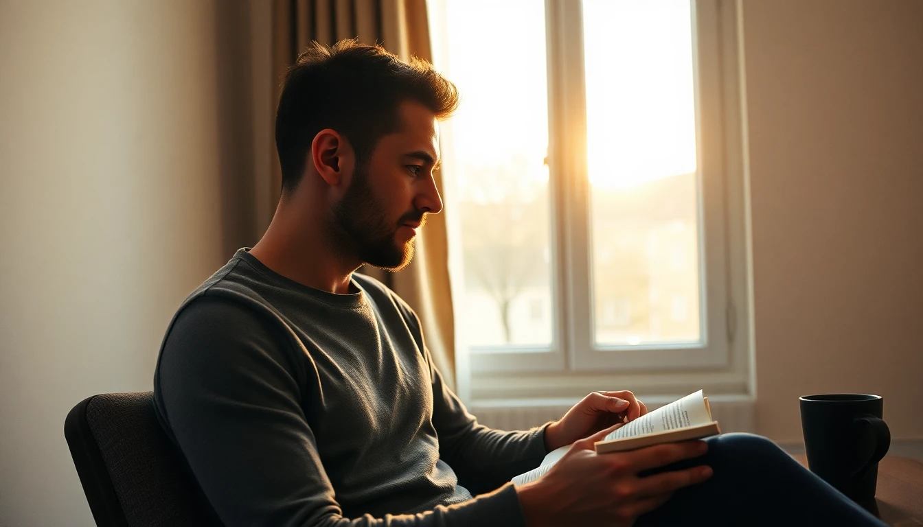 Muž píše deník ranním světle - atomové návyky pro osobní rozvoj