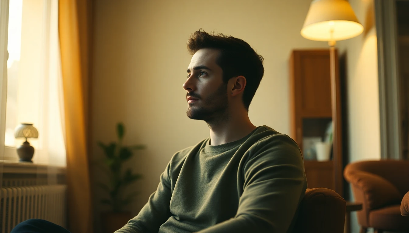 Muž přemýšlející o hněvu a agresi - jak zvládat emoce