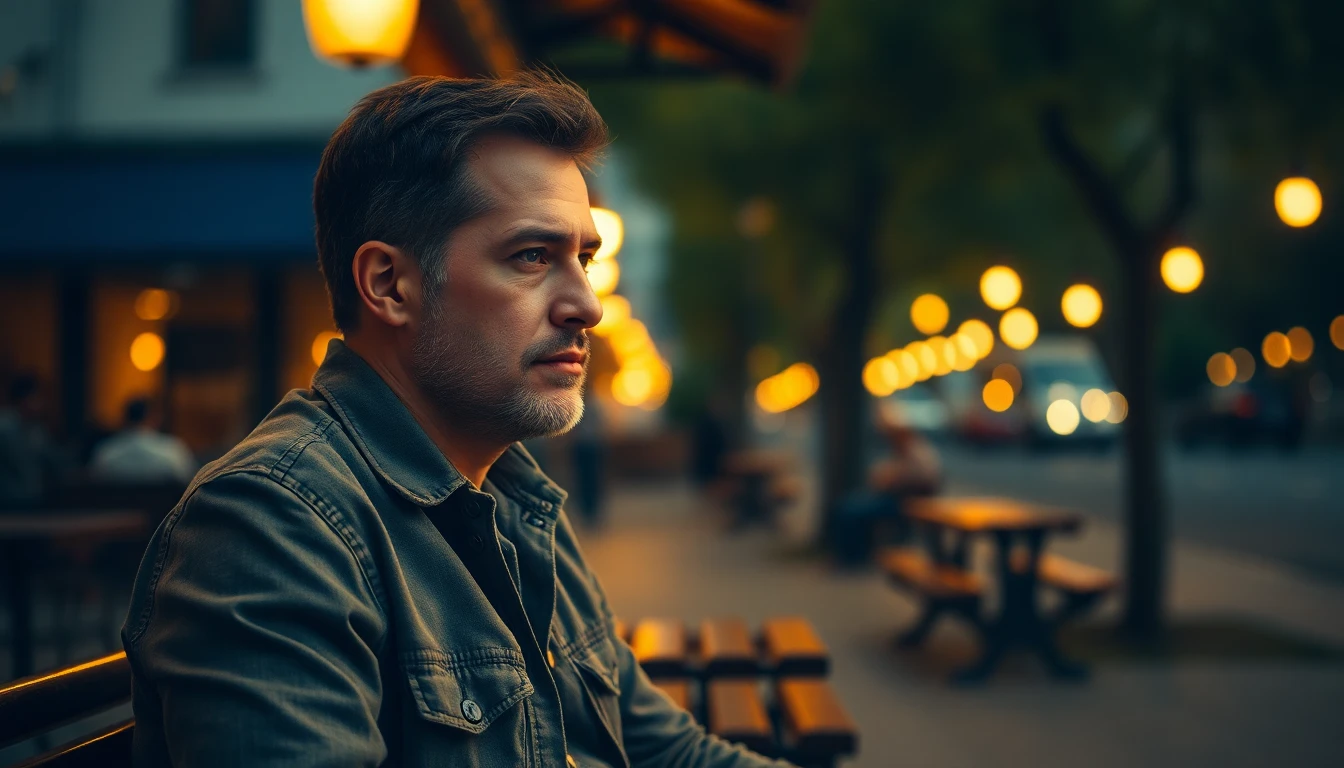 Osamělost mužů - muž přemýšlí sám v kavárně