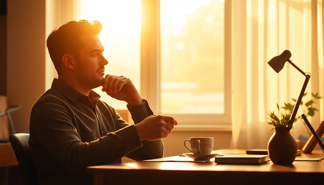 Muž přemýšliví u přehodnocuje svých novoročních předsevzetích v dubnu 2026