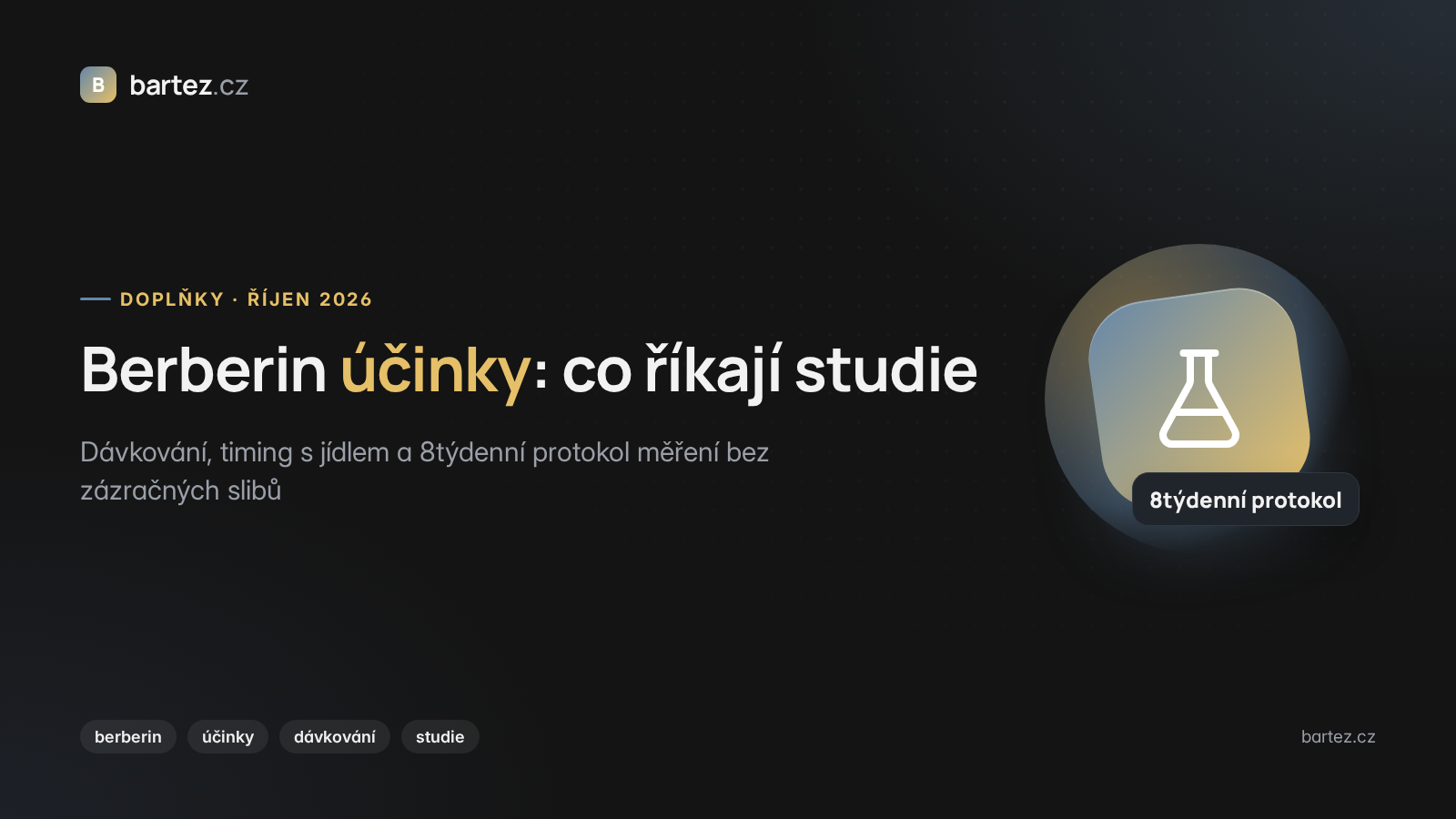 Berberin účinky: studie a 8týdenní protokol