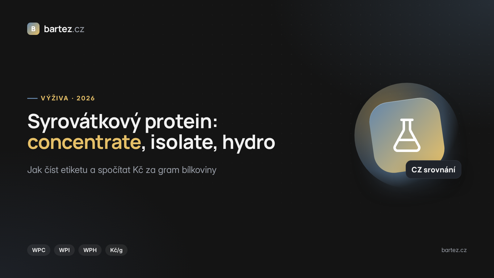 Syrovátkový protein concentrate isolate hydro srovnání
