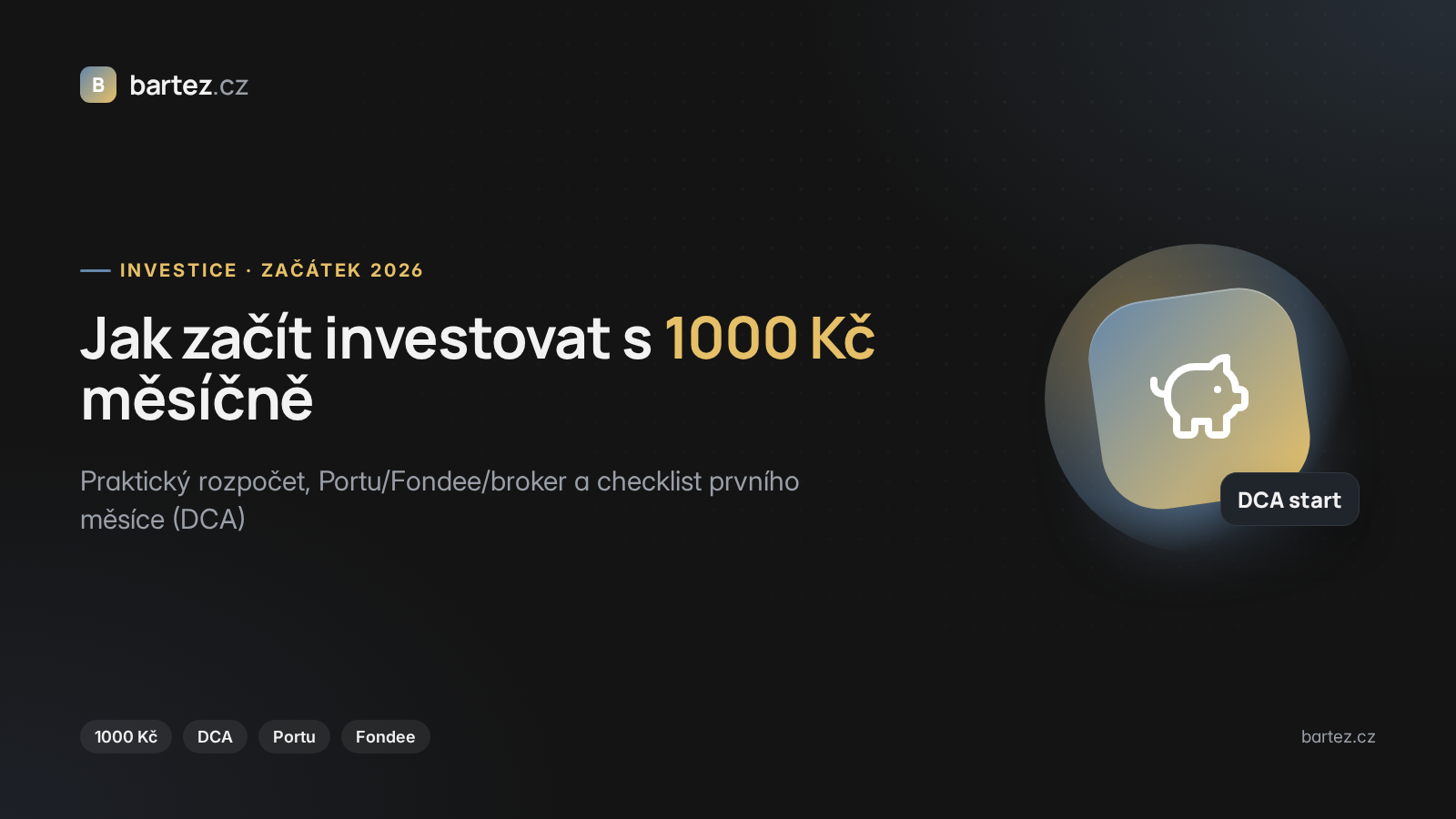 Jak začít investovat s 1000 Kč měsíčně – cover