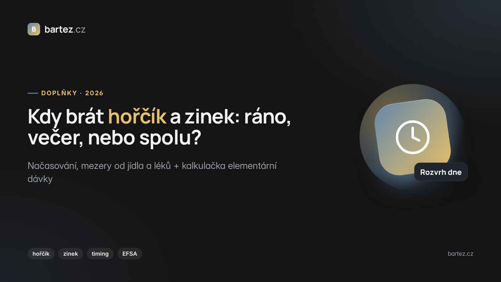 Kdy brát hořčík a zinek – titulní grafika