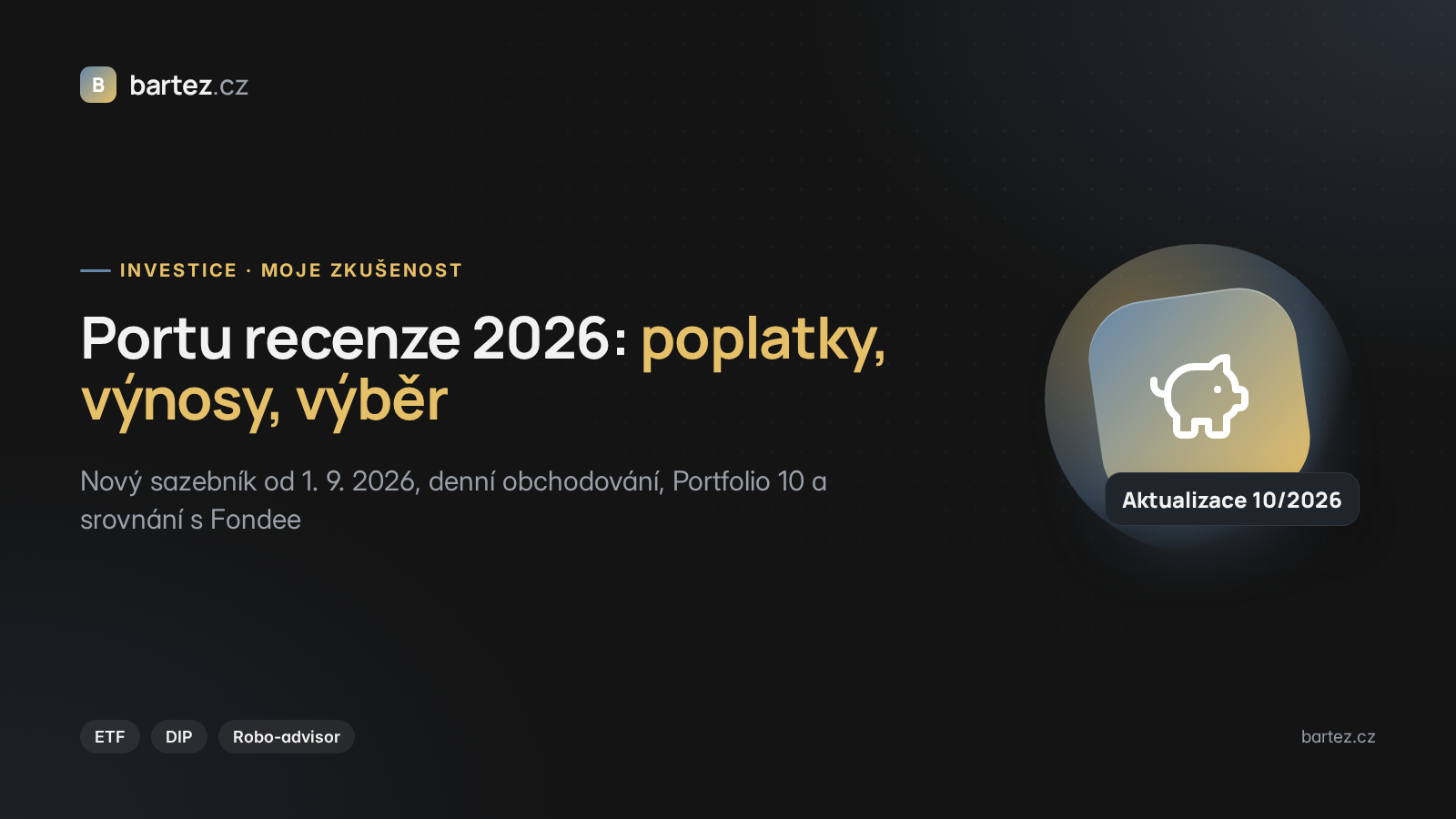 Grafika: Portu recenze 2026 – poplatky, výnosy a výběr peněz