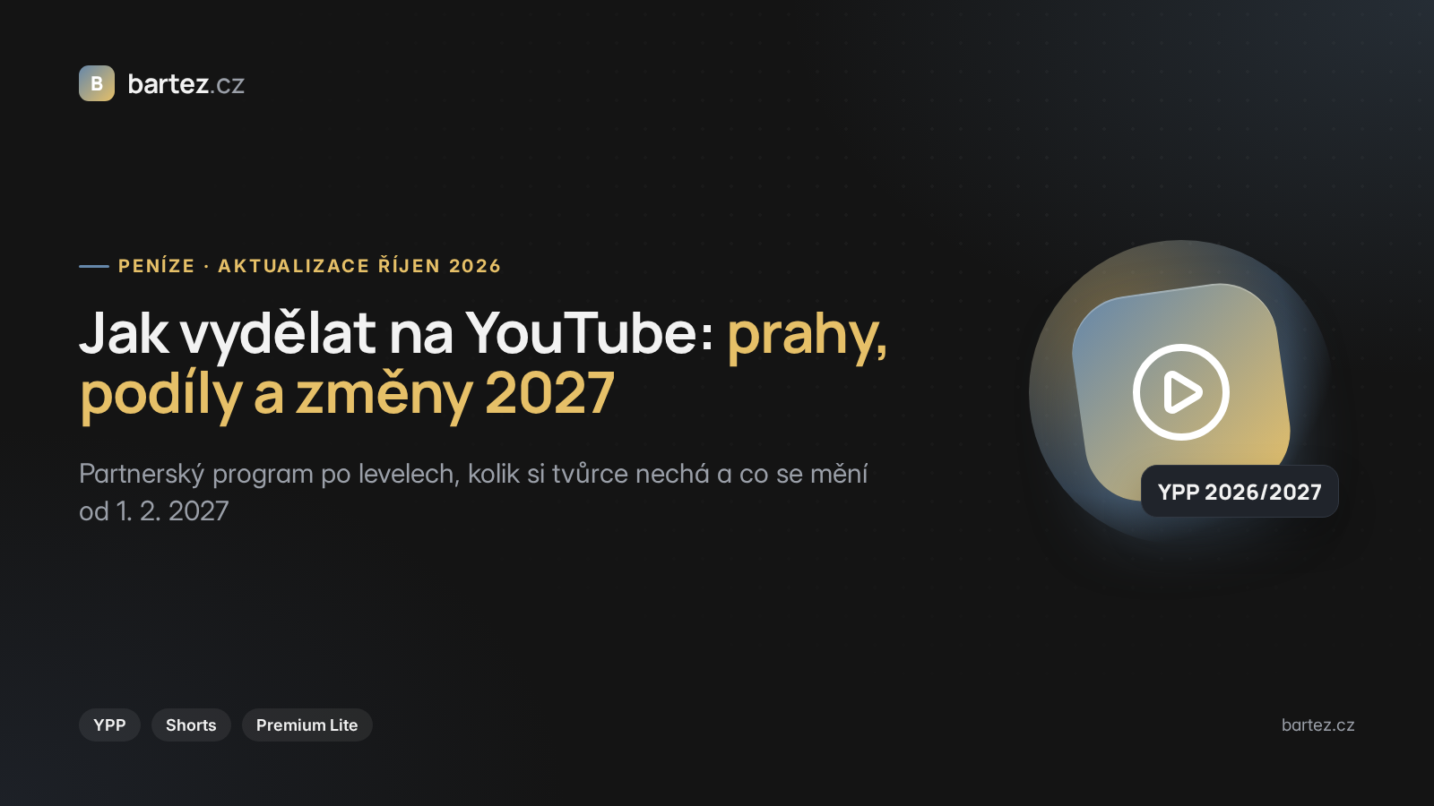 Jak vydělat na YouTube – titulní grafika